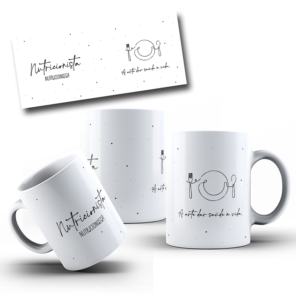 12 Artes para Caneca Profissões em Linhas Arquivo Png  1