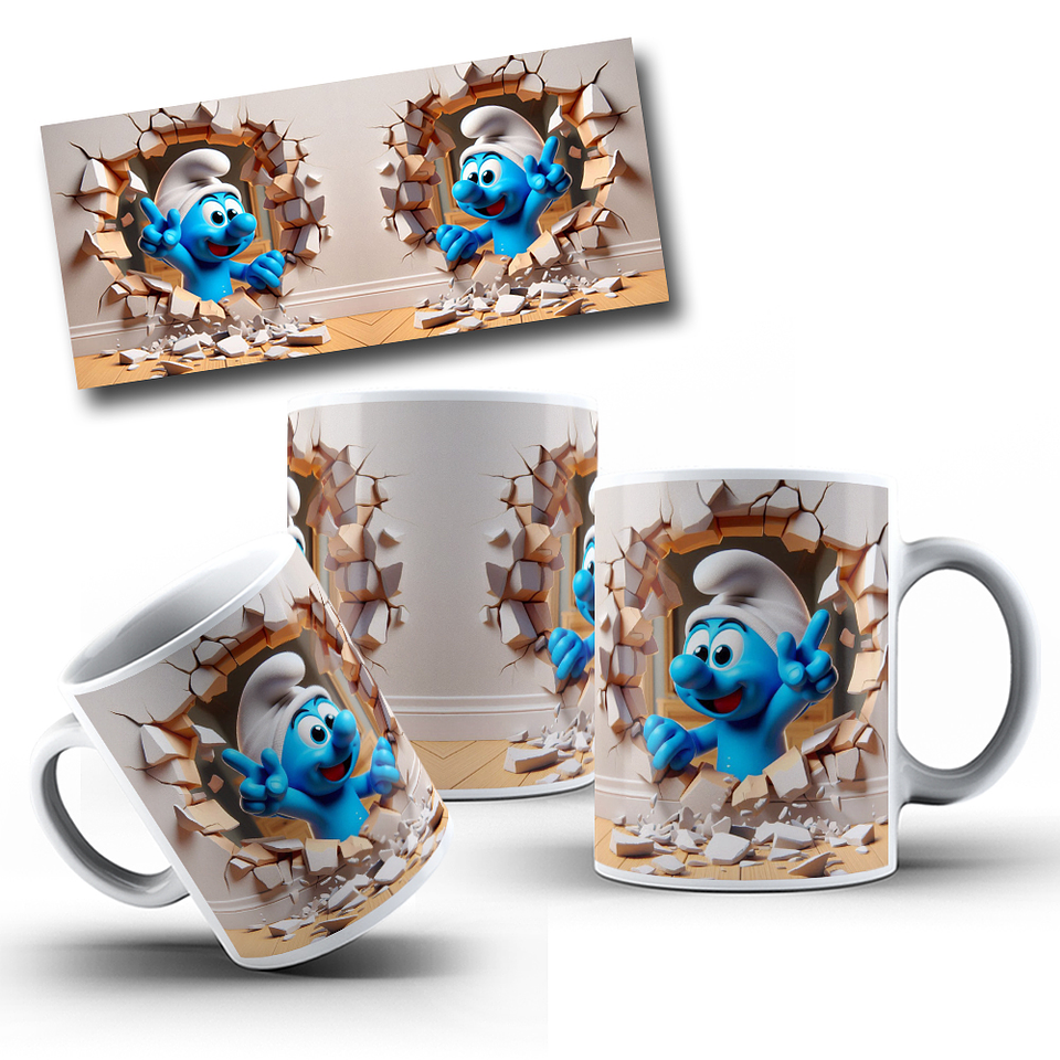 12 Artes para Caneca Personagens 3D Arquivo em Png 3