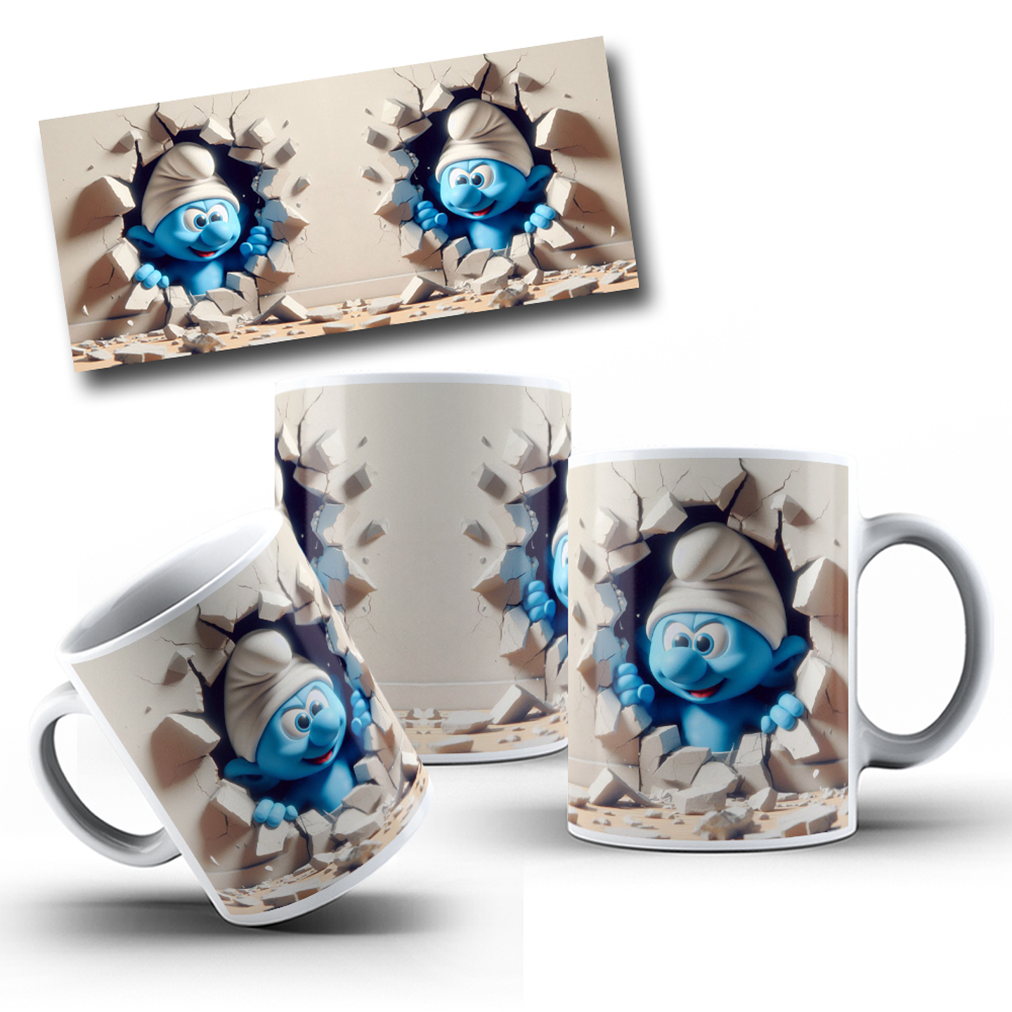 12 Artes para Caneca Personagens 3D Arquivo em Png 4