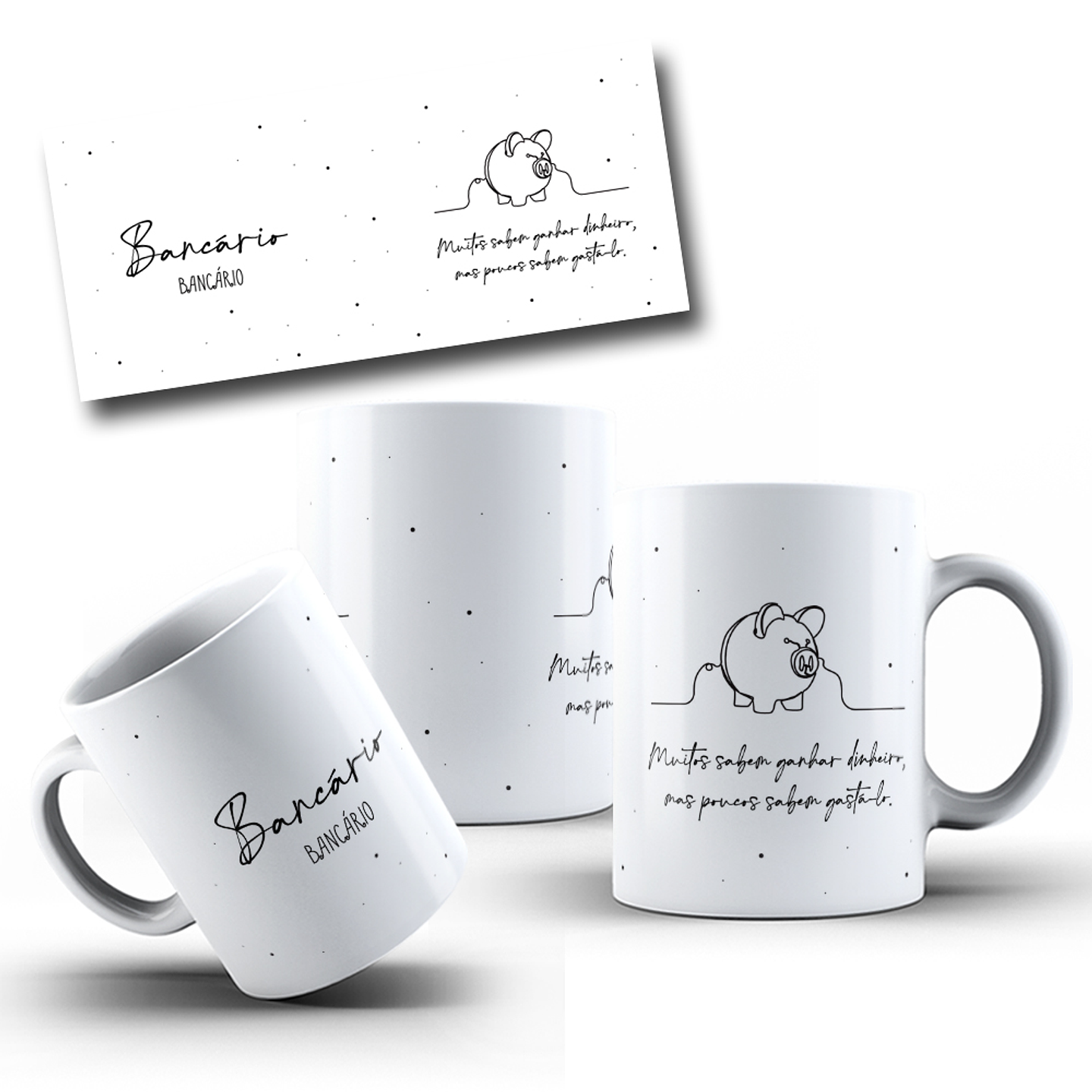 12 Artes para Caneca Profissões em Linhas Arquivo Png  2