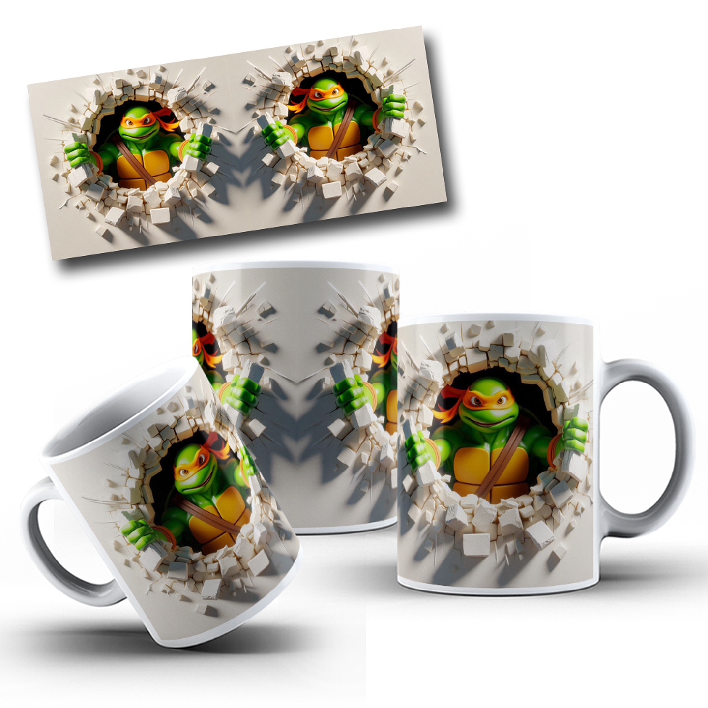 12 Artes para Caneca Personagens 3D Arquivo em Png 6