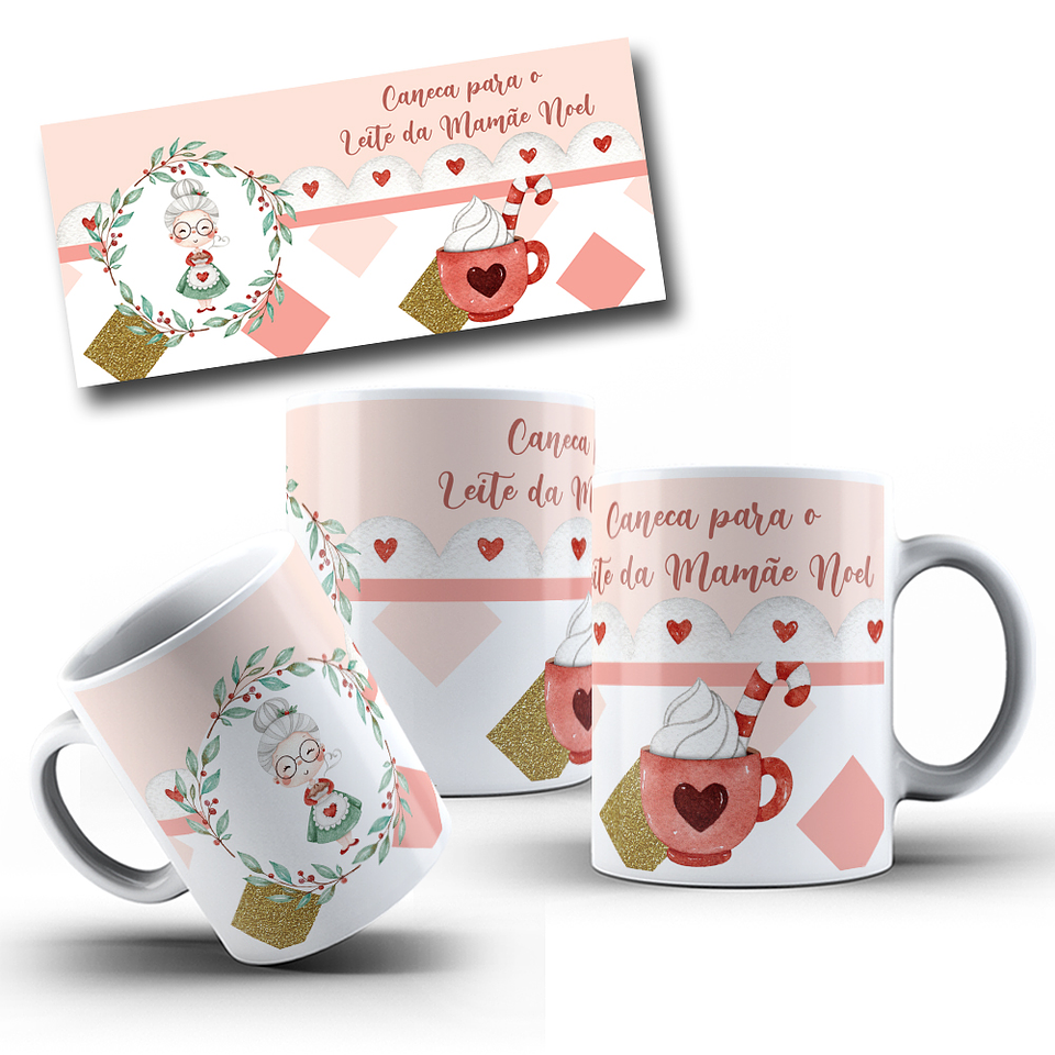 10 Artes para Caneca Natal Aquarela Arquivo Editável 2