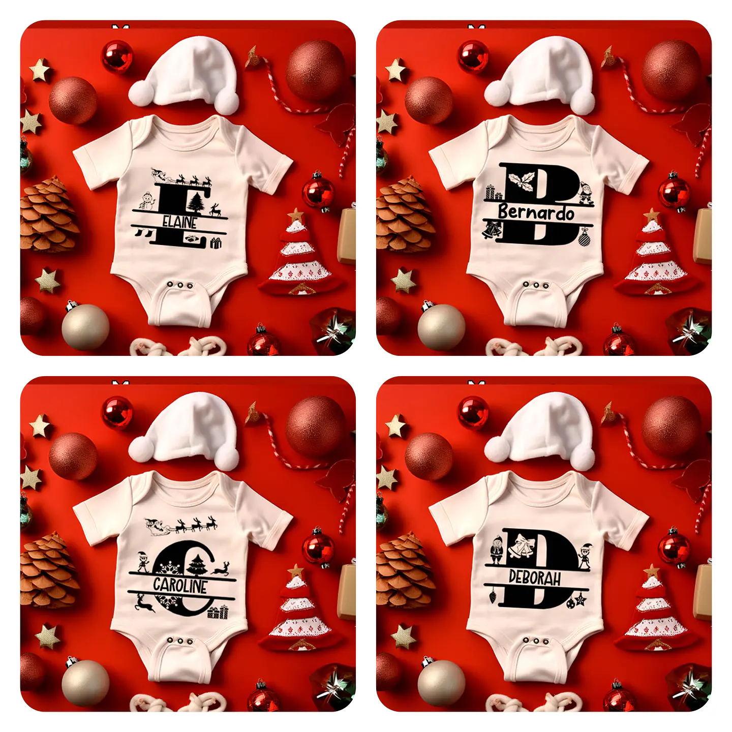 Artes para Body Natal Alfabeto em Png 1