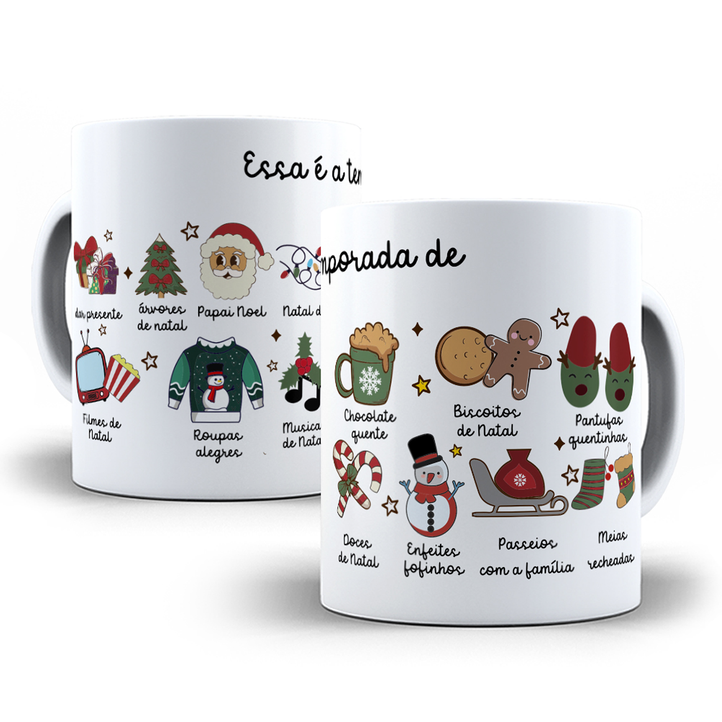 10 Artes para Caneca Natal Arquivo Editável  1