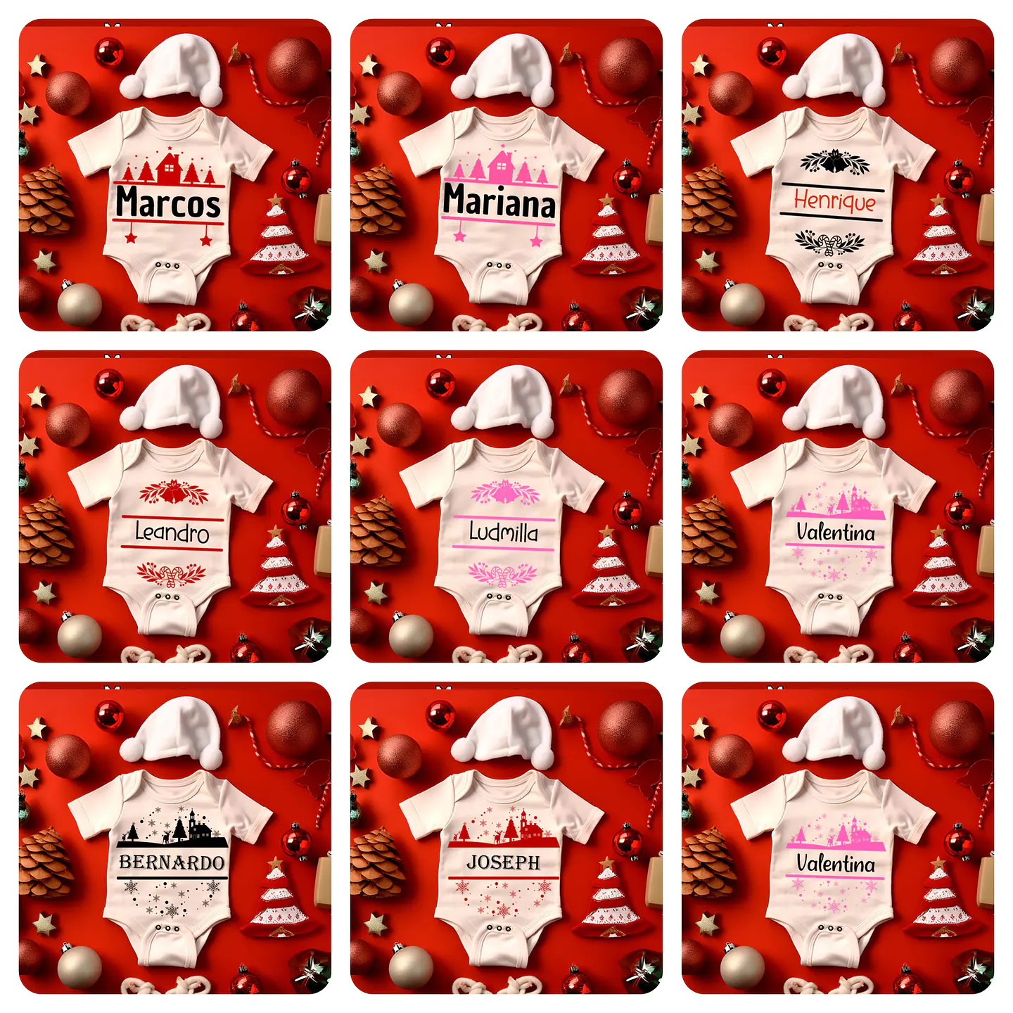 Artes para Body Natal Alfabeto em Png 2