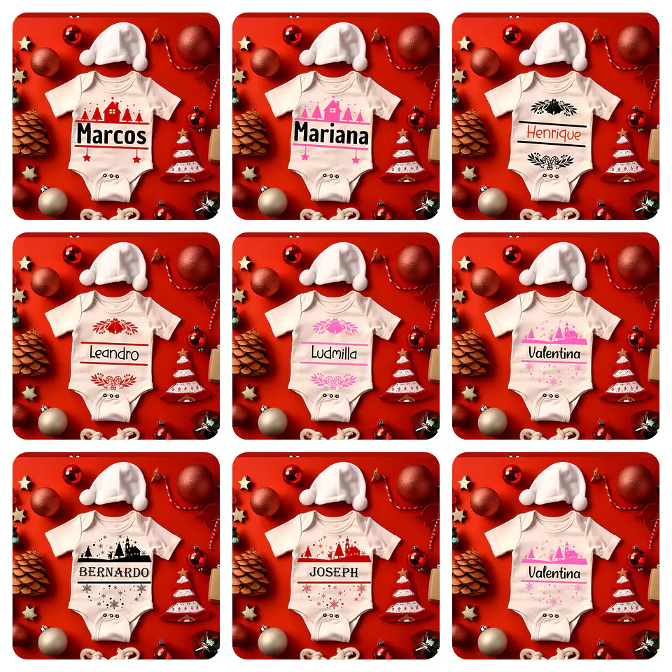 Artes para Body Natal Alfabeto em Png 2