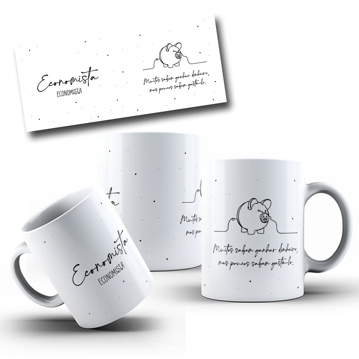 12 Artes para Caneca Profissões em Linhas Arquivo Png  11