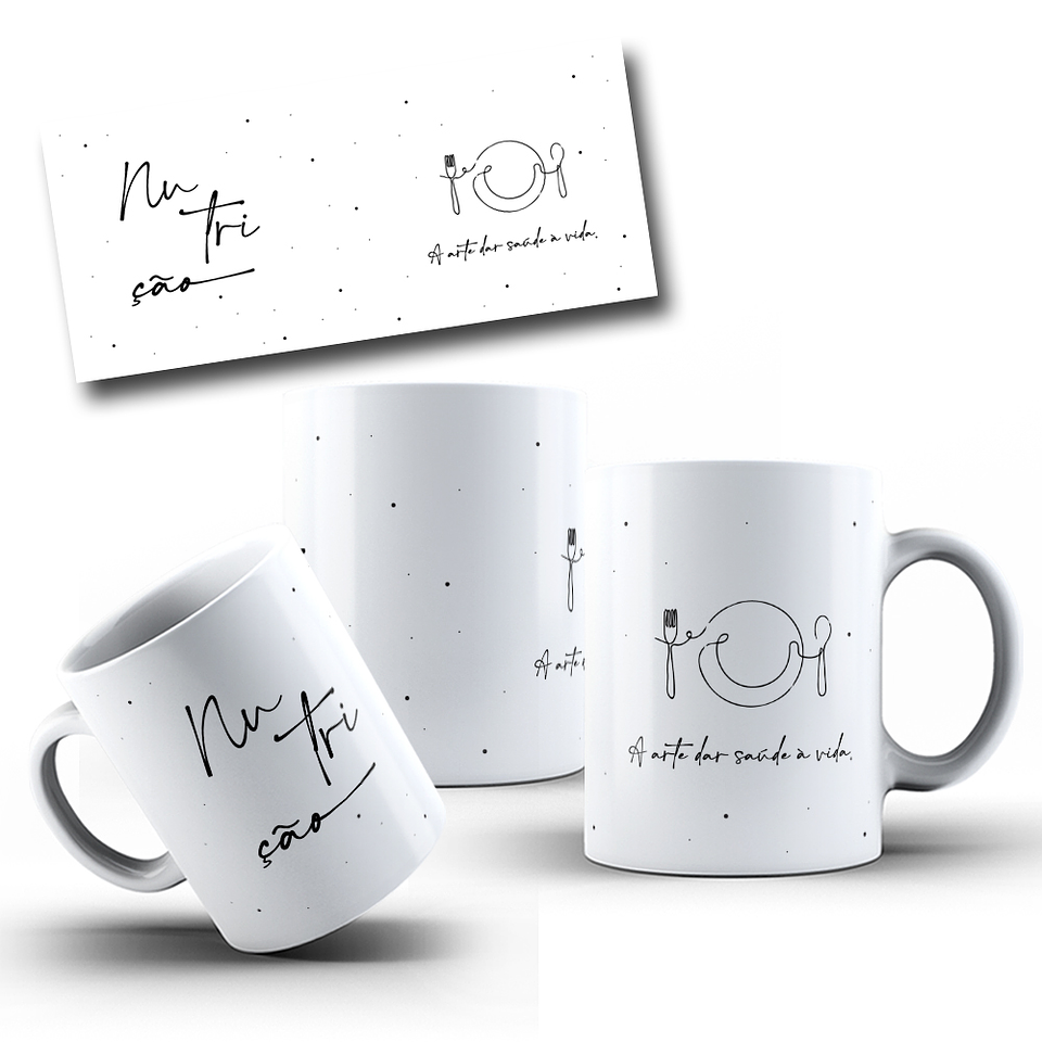 12 Artes para Caneca Profissões em Linhas Arquivo Png  12