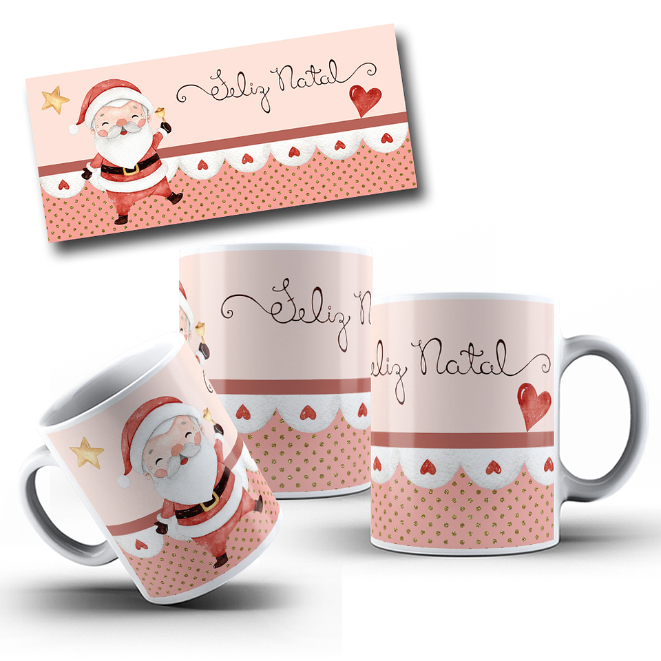 10 Artes para Caneca Natal Aquarela Arquivo Editável 9