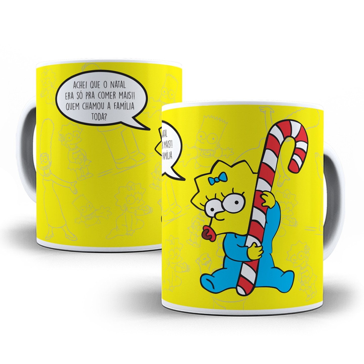 10 Artes para Caneca Natal Simpsons Arquivo Editável  2