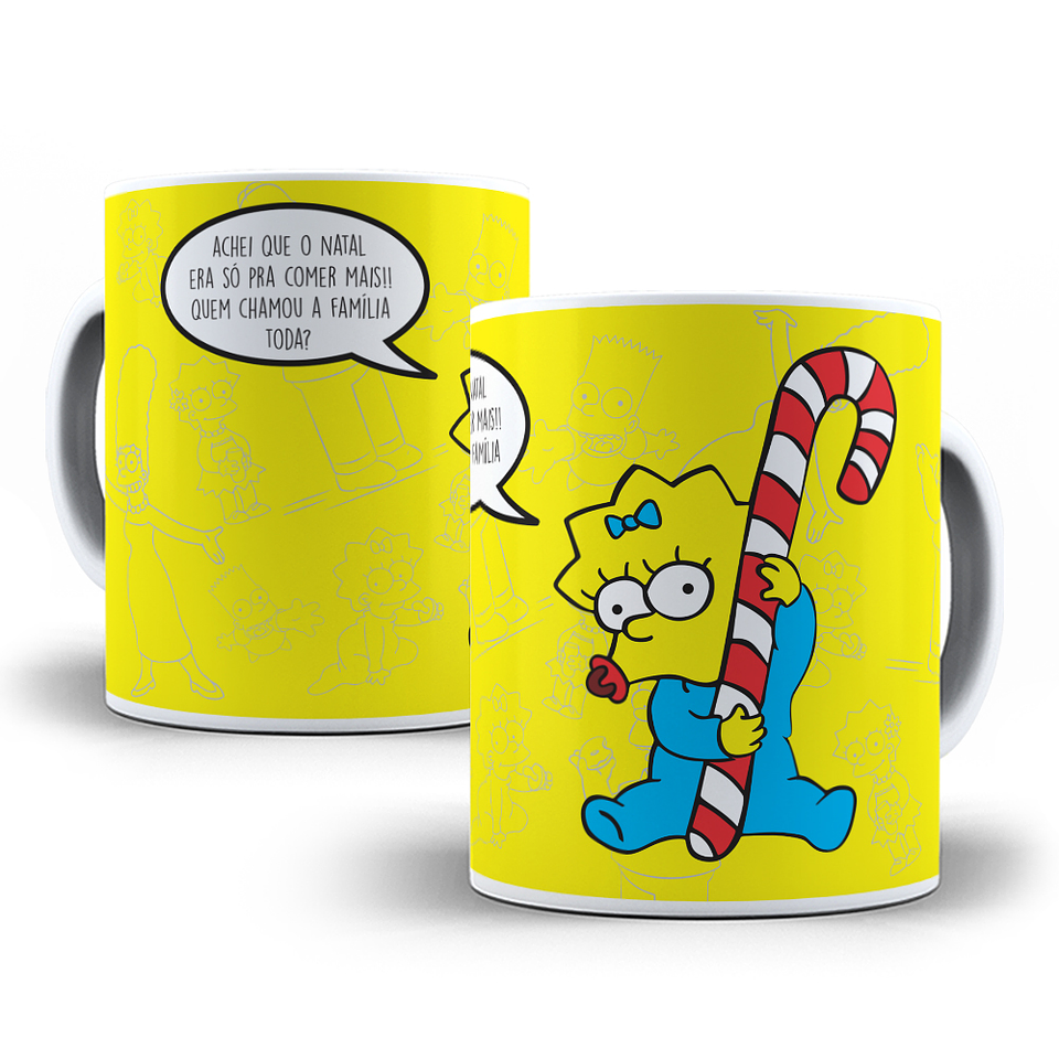 10 Artes para Caneca Natal Simpsons Arquivo Editável  2