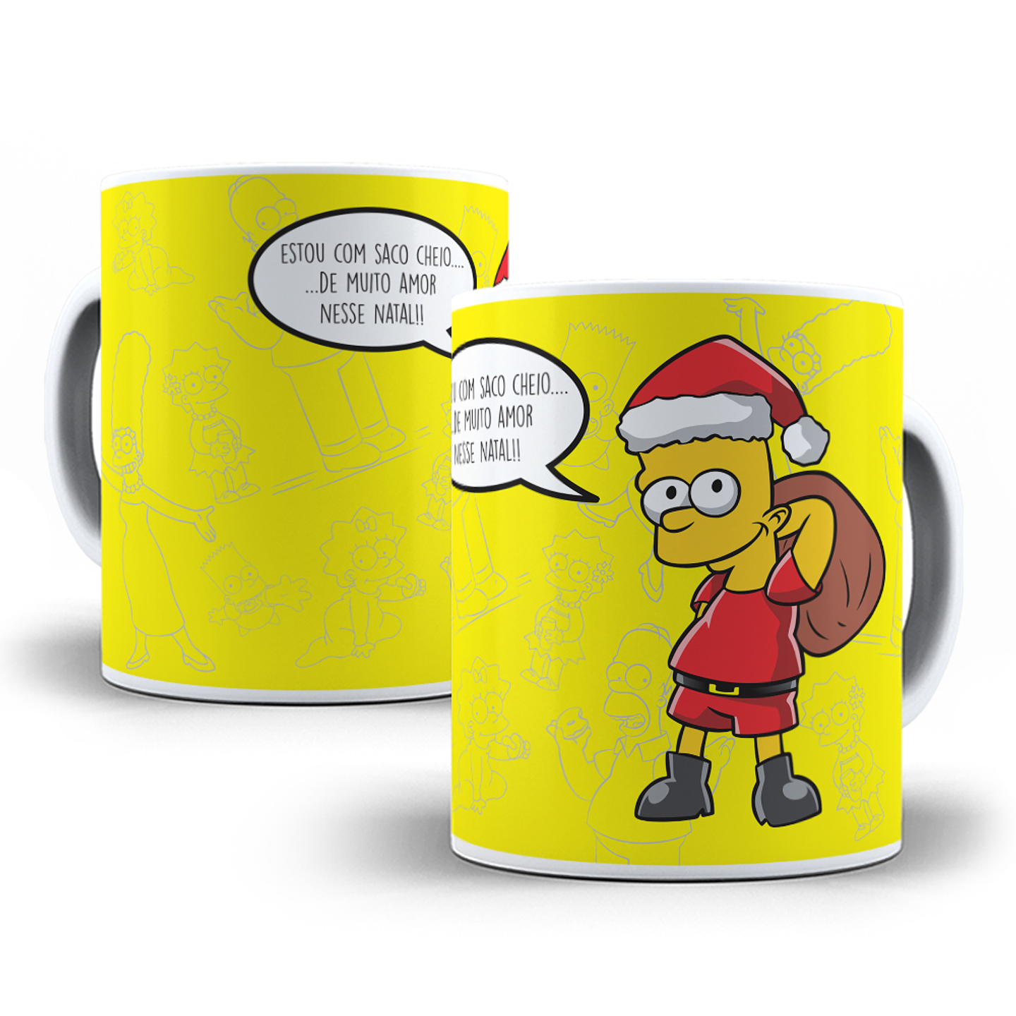 10 Artes para Caneca Natal Simpsons Arquivo Editável  3