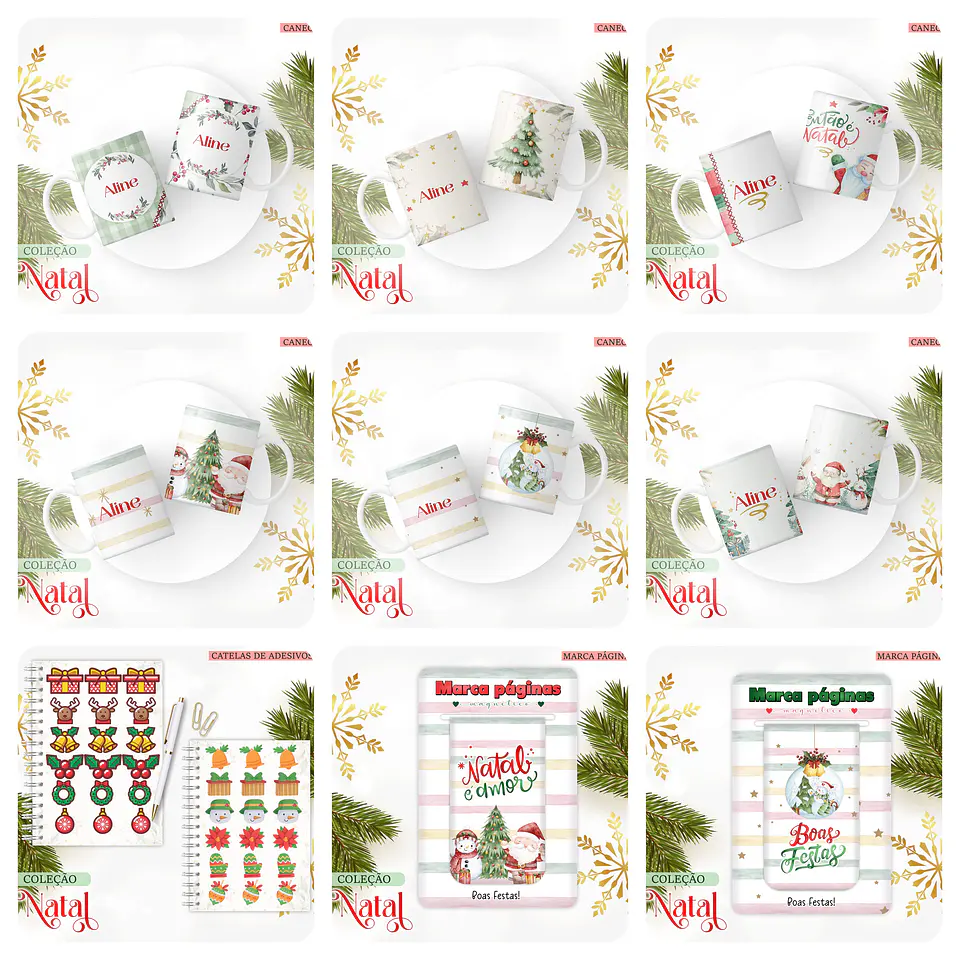Combo Artes Natal Caneca, Bloquinhos e Outros em Pdf 2