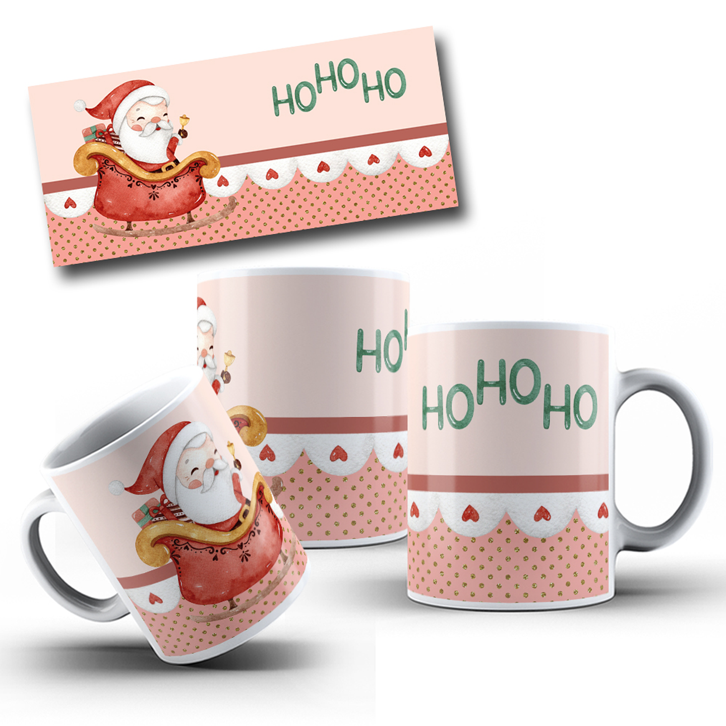 10 Artes para Caneca Natal Aquarela Arquivo Editável 10