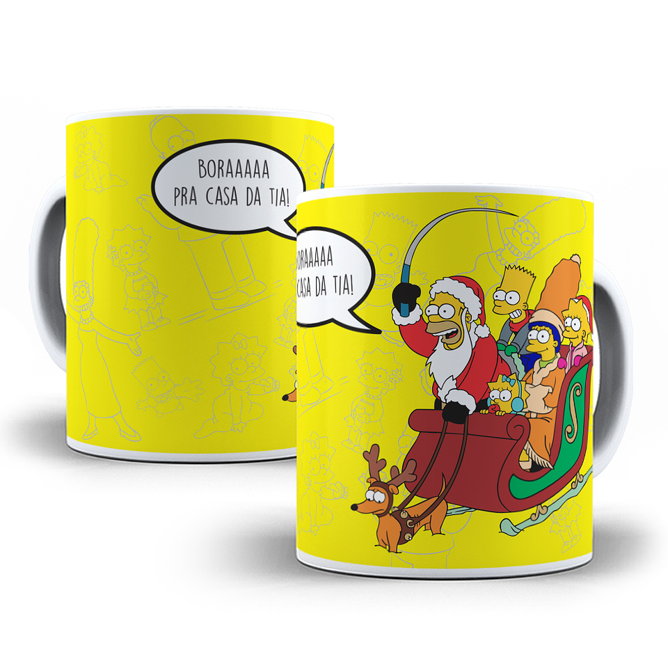 10 Artes para Caneca Natal Simpsons Arquivo Editável  4