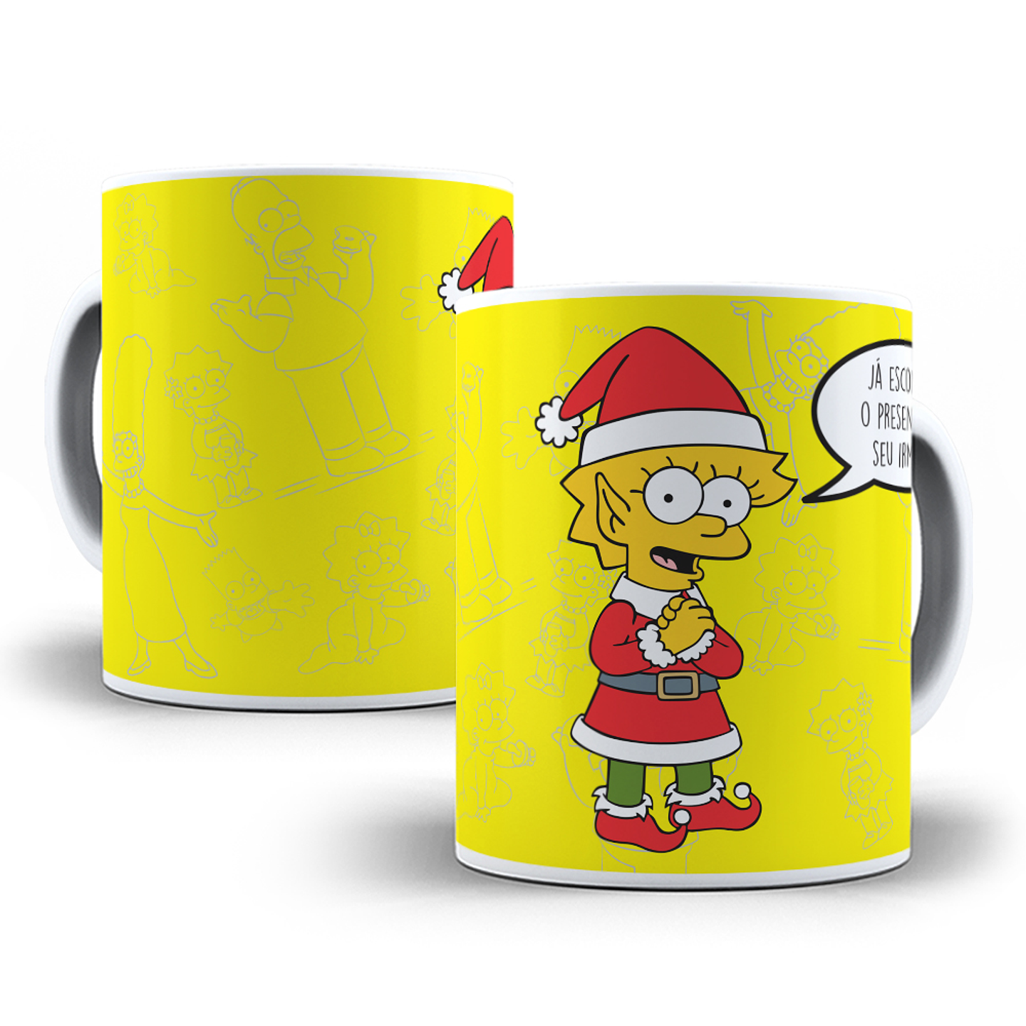 10 Artes para Caneca Natal Simpsons Arquivo Editável  5