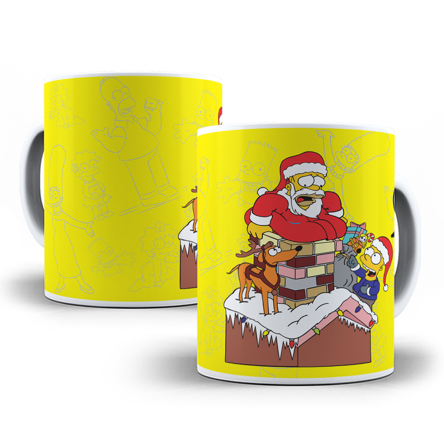 10 Artes para Caneca Natal Simpsons Arquivo Editável  8