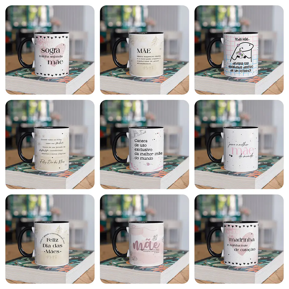 20 Artes para Caneca Dia das Mães Arquivo em Jpg 1