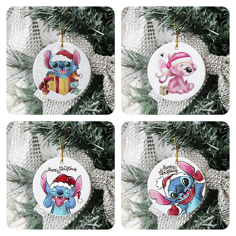 17 Artes para Caneca, Camisa e Bolinha Natal Stitch Arquivo Editável