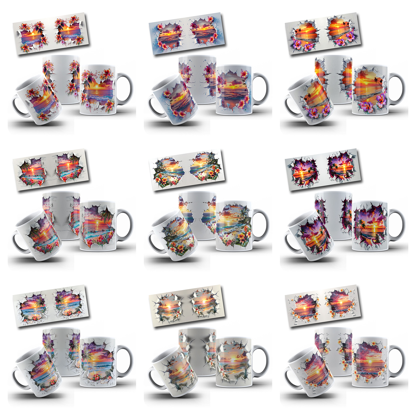 23 Artes para Caneca Paisagem Natureza 3d Arquivo em Jpg 1