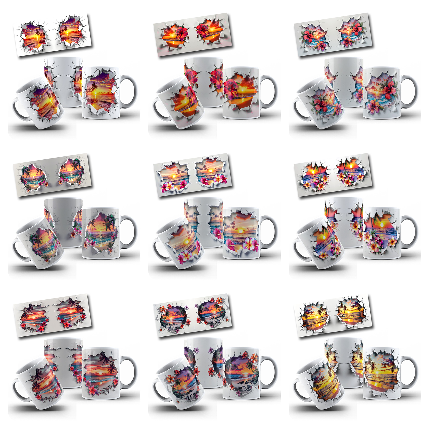 23 Artes para Caneca Paisagem Natureza 3d Arquivo em Jpg 2