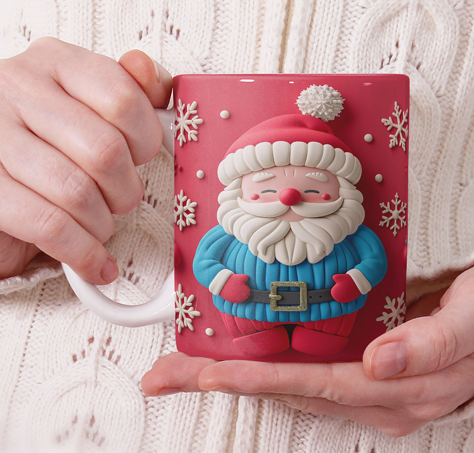 11 Artes para Caneca Natal Cute 3d Arquivo em Jpg 2