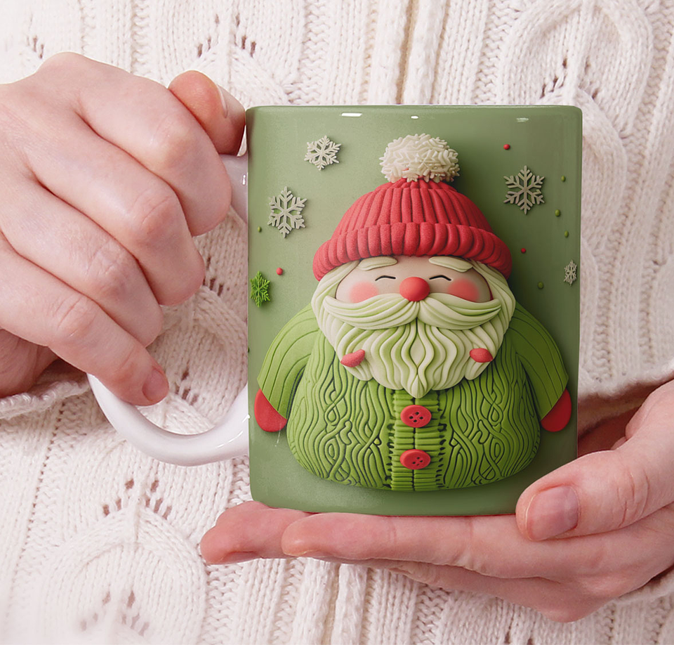11 Artes para Caneca Natal Cute 3d Arquivo em Jpg 3