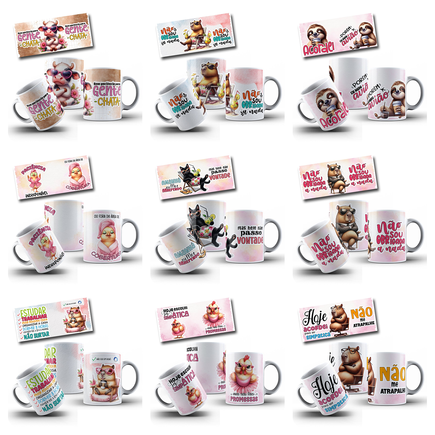 49  Artes para Caneca Capivara Frases Arquivo em Jpg   1