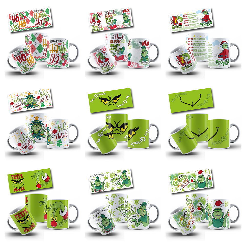 30  Artes para Caneca Grinch Natal Arquivo em Jpg  3