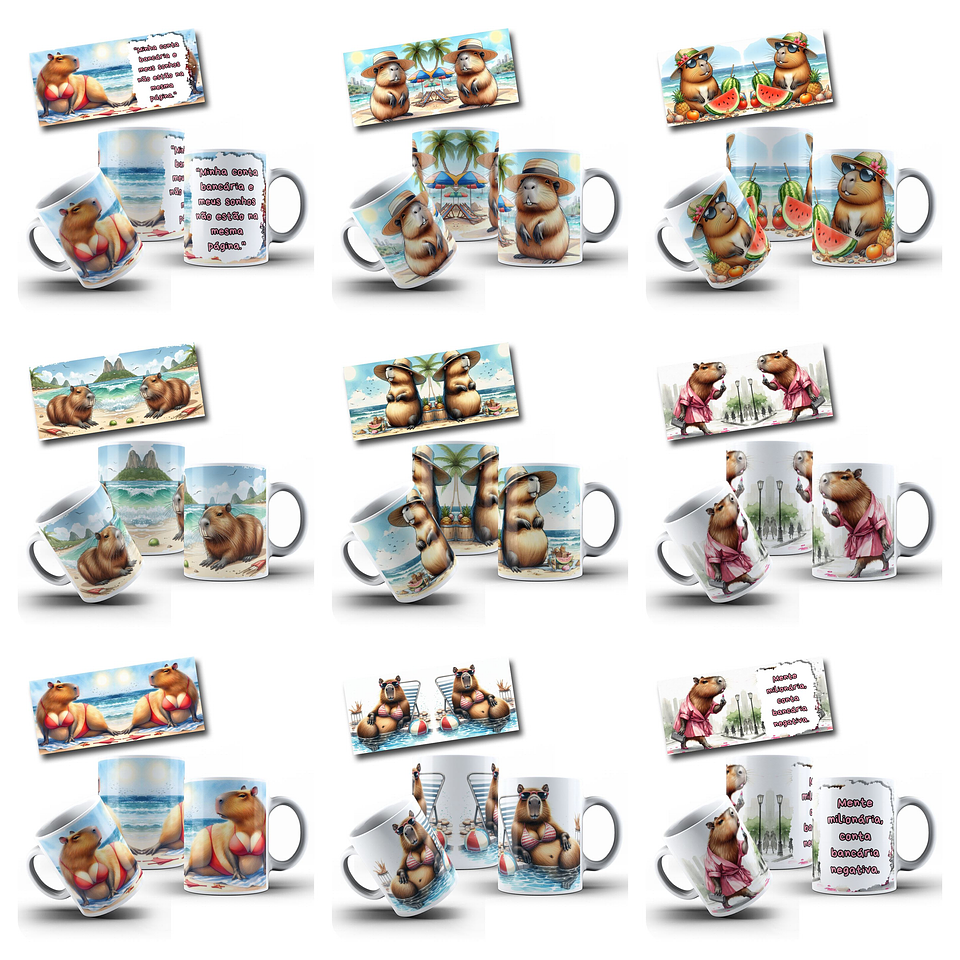 49  Artes para Caneca Capivara Frases Arquivo em Jpg   2