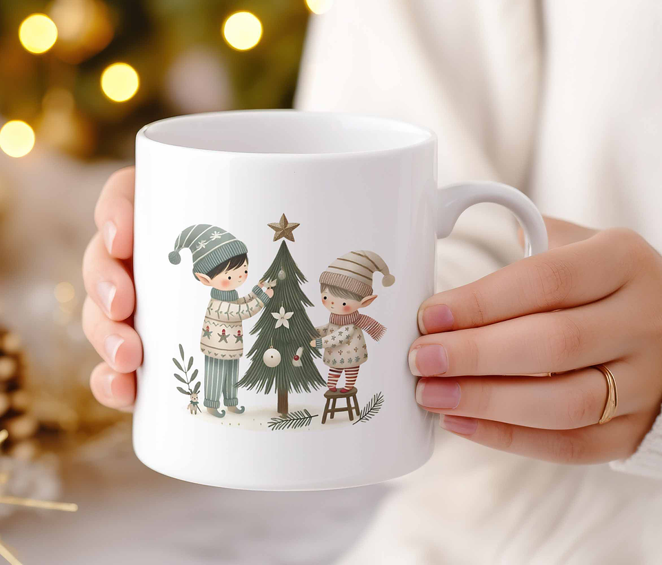 12 Artes para Caneca Natal Minimalista Arquivo Editável 2