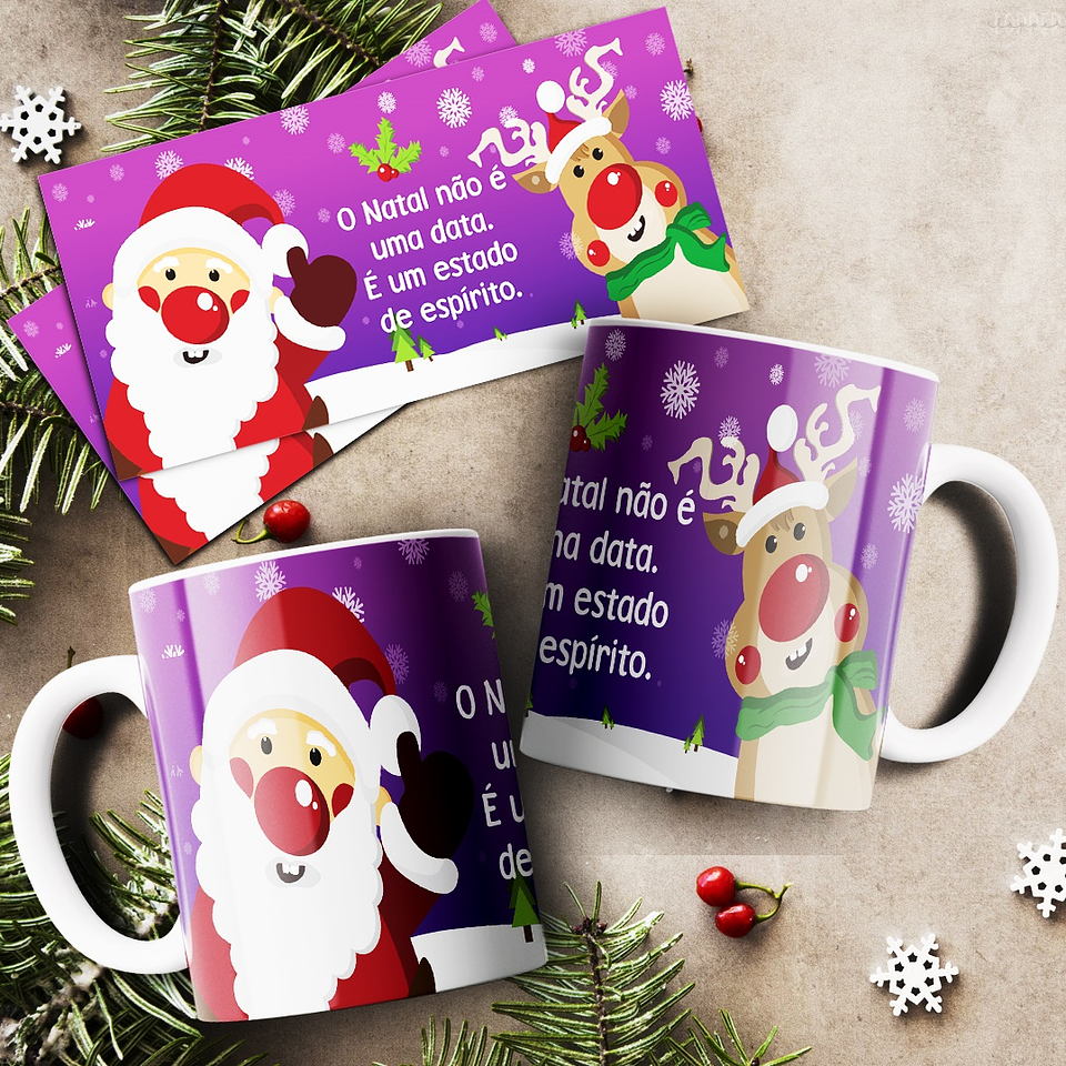 20 Artes para Caneca Natal Arquivo Editável  3