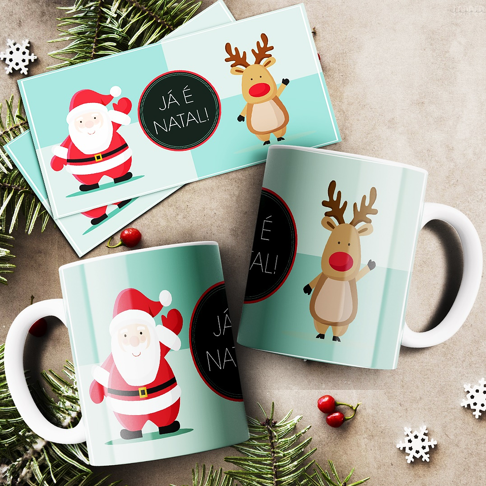 20 Artes para Caneca Natal Arquivo Editável  7
