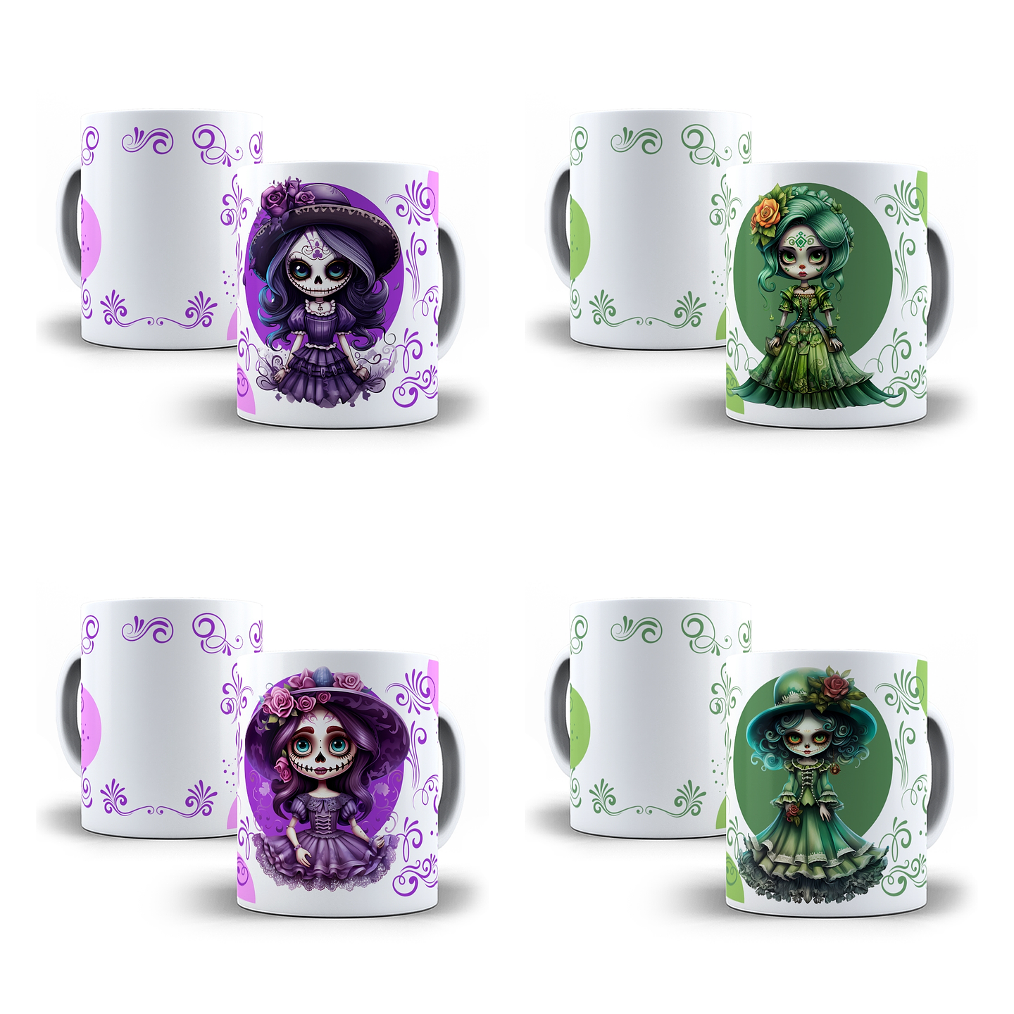 22 Artes para Caneca Caveira Mexicana Arquivo em Jpg  3
