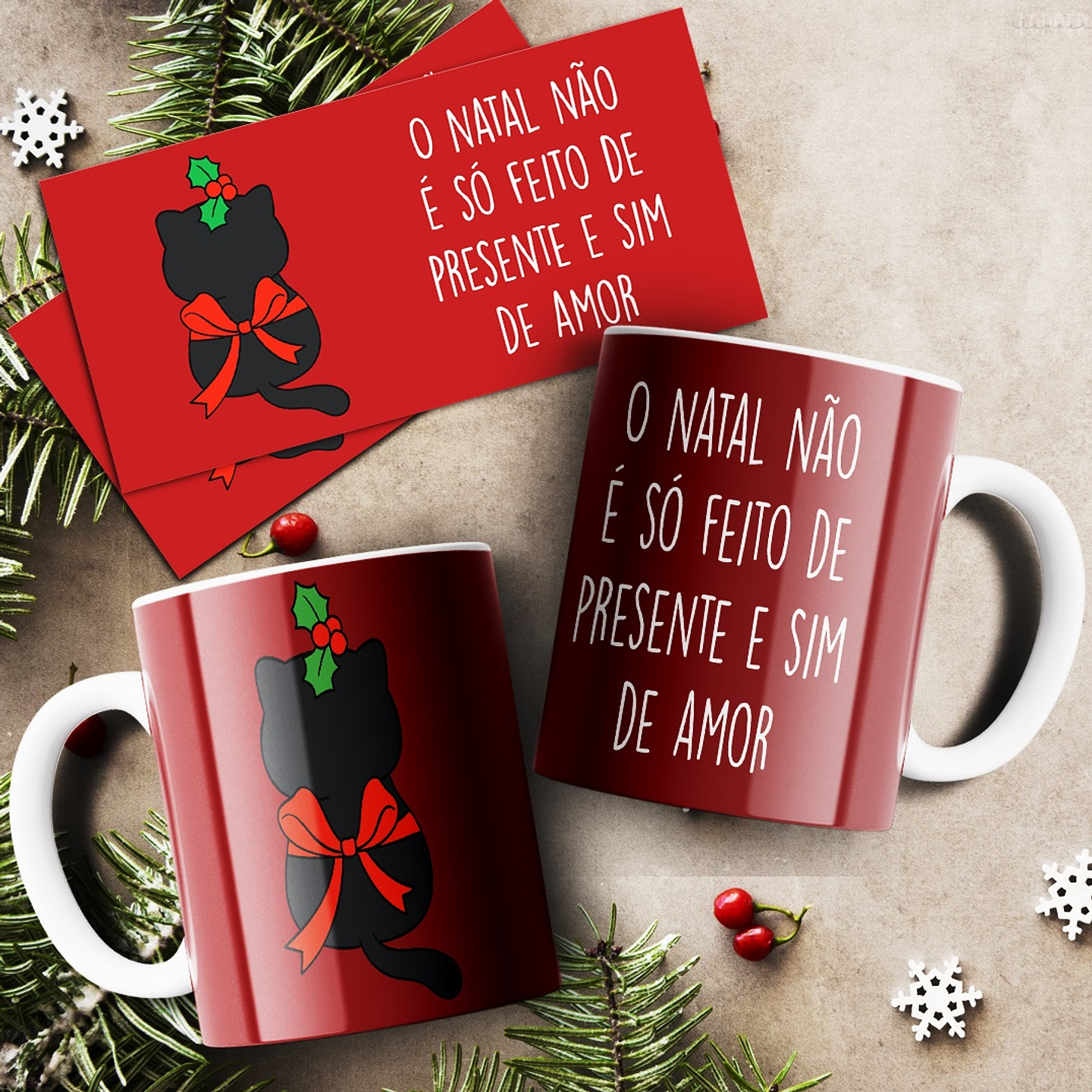 20 Artes para Caneca Natal Arquivo Editável  11