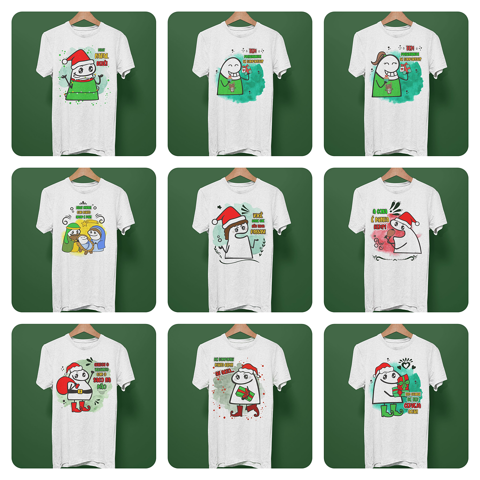 29 Artes para Camisa Flork Natal Arquivo em Jpg 2