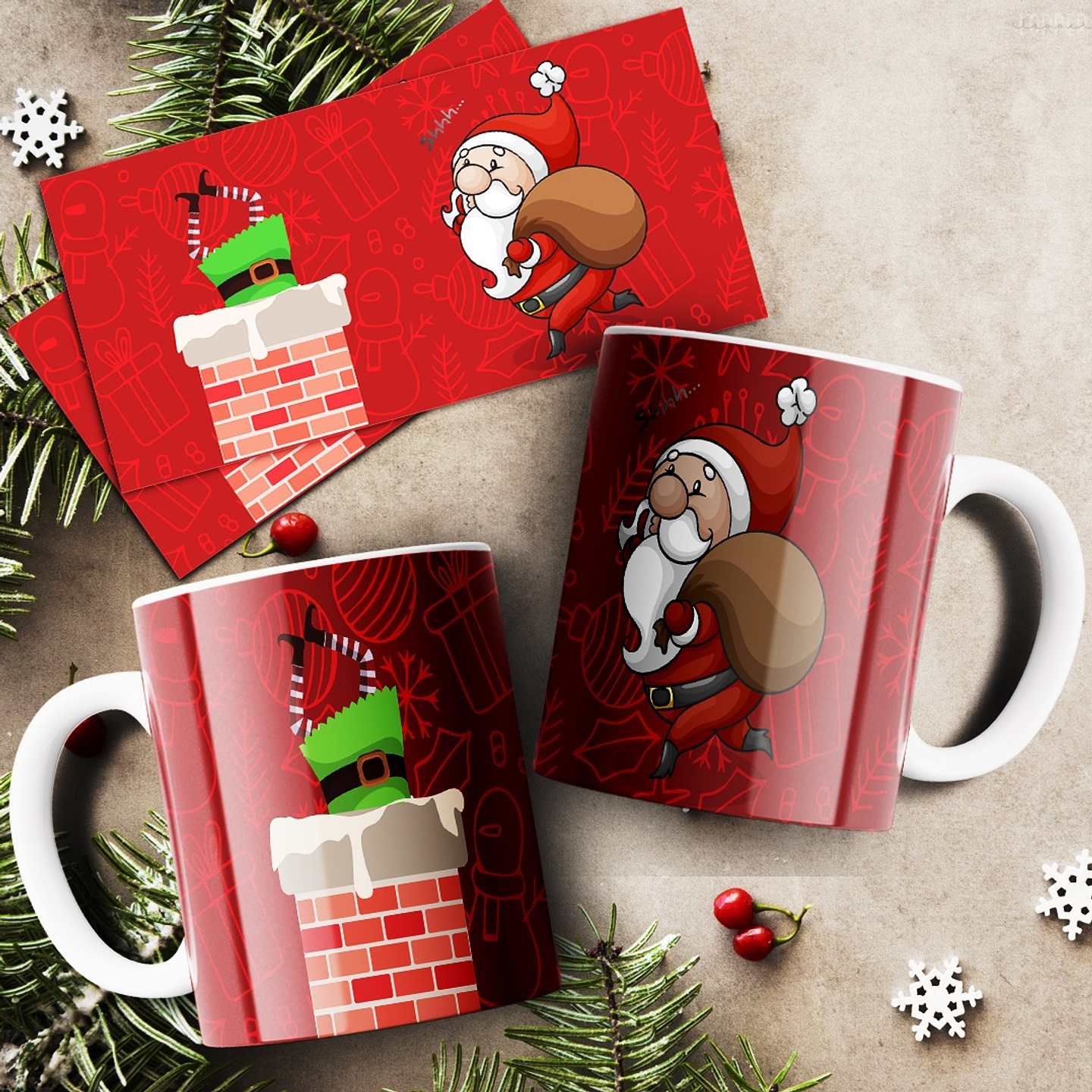 20 Artes para Caneca Natal Arquivo Editável  15