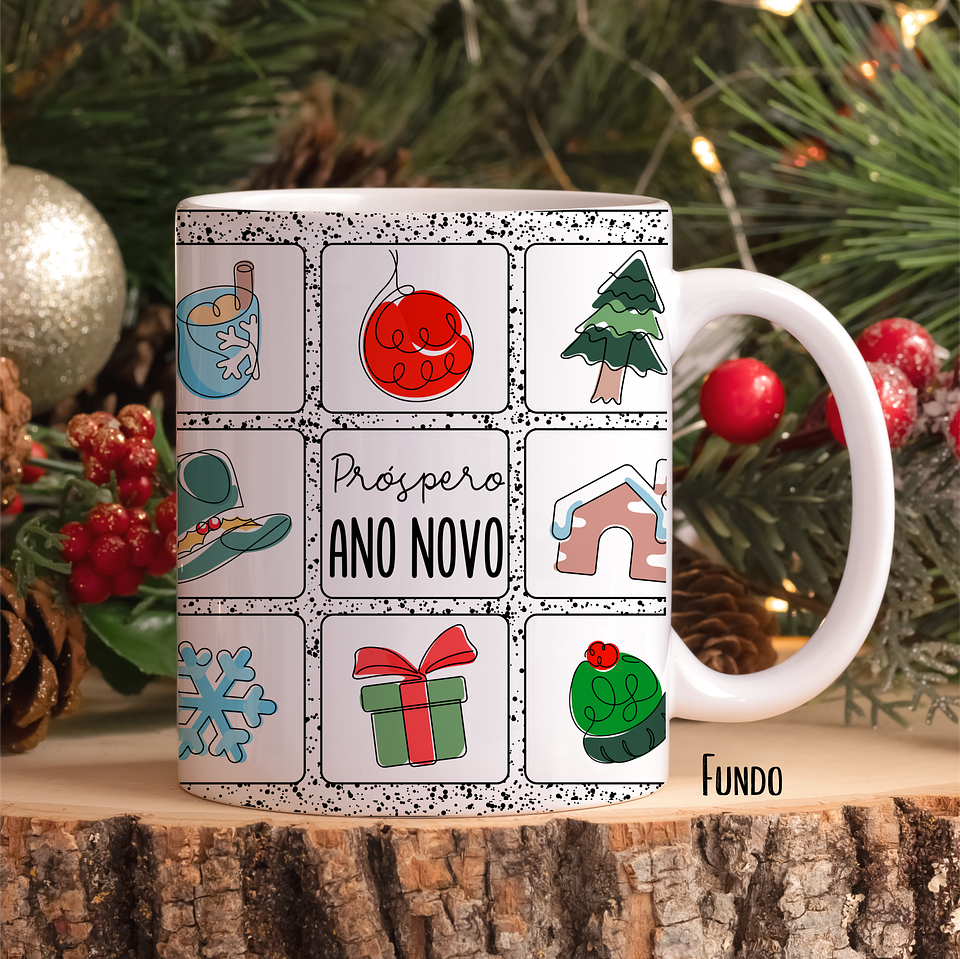 30 Artes para Caneca Natal em Linhas Arquivo em Jpg 1