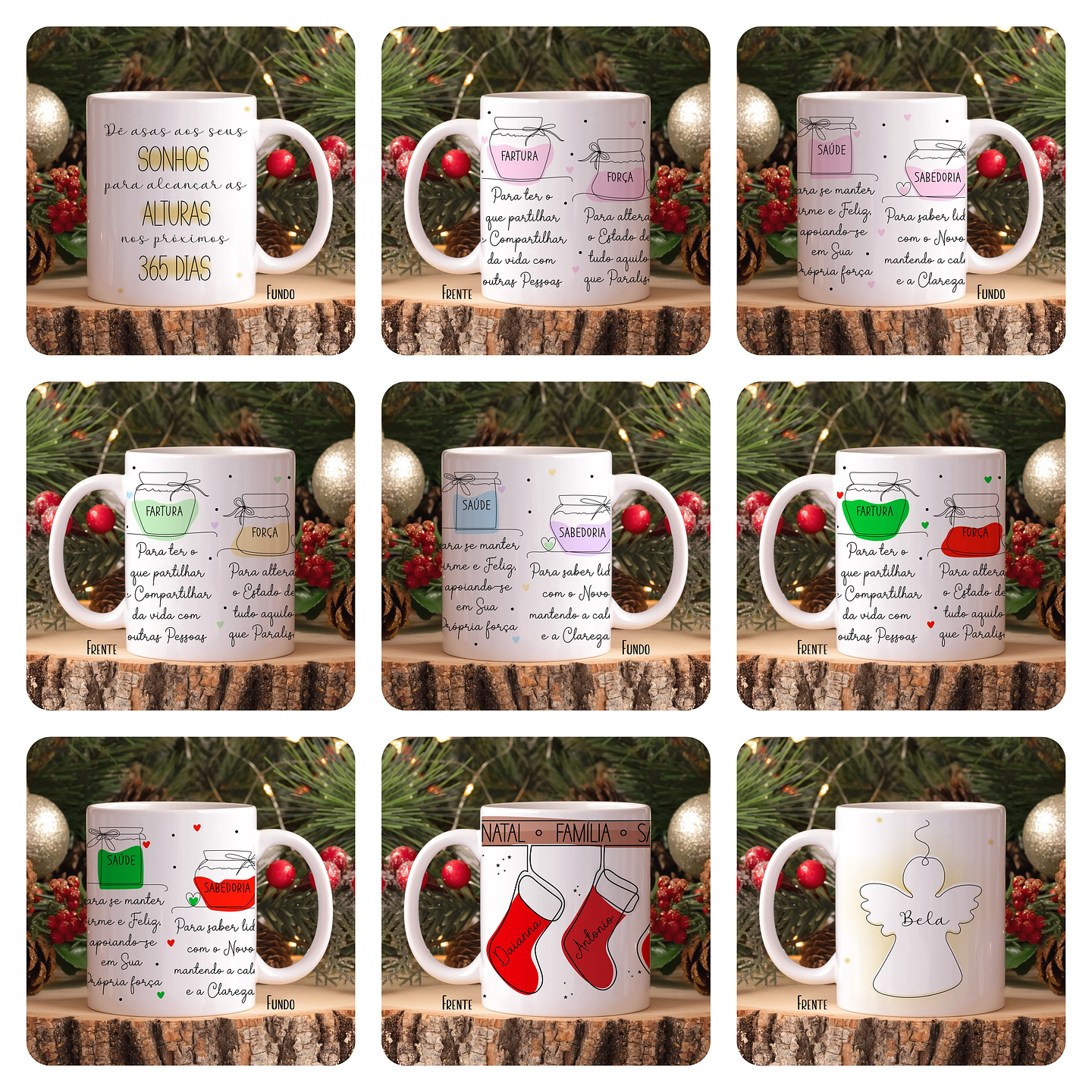 30 Artes para Caneca Natal em Linhas Arquivo em Jpg 5