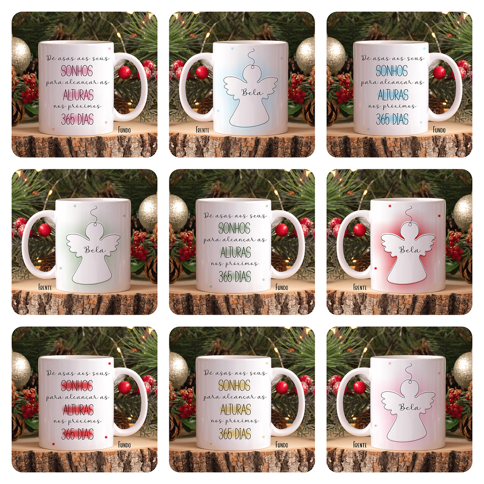 30 Artes para Caneca Natal em Linhas Arquivo em Jpg 6