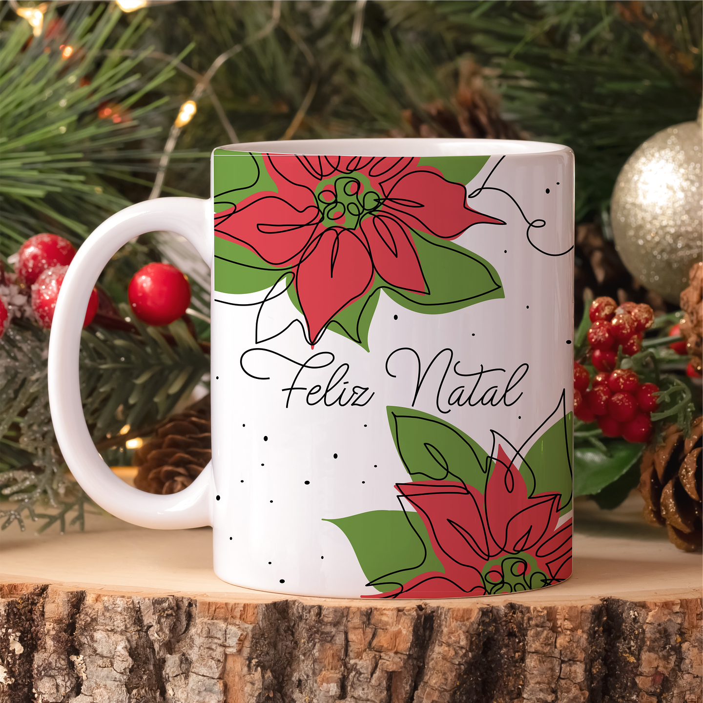 30 Artes para Caneca Natal em Linhas Arquivo em Jpg 8