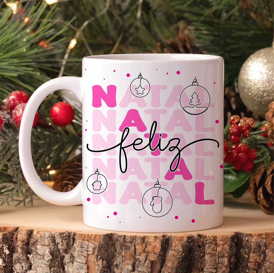 30 Artes para Caneca Natal em Linhas Arquivo em Jpg 11