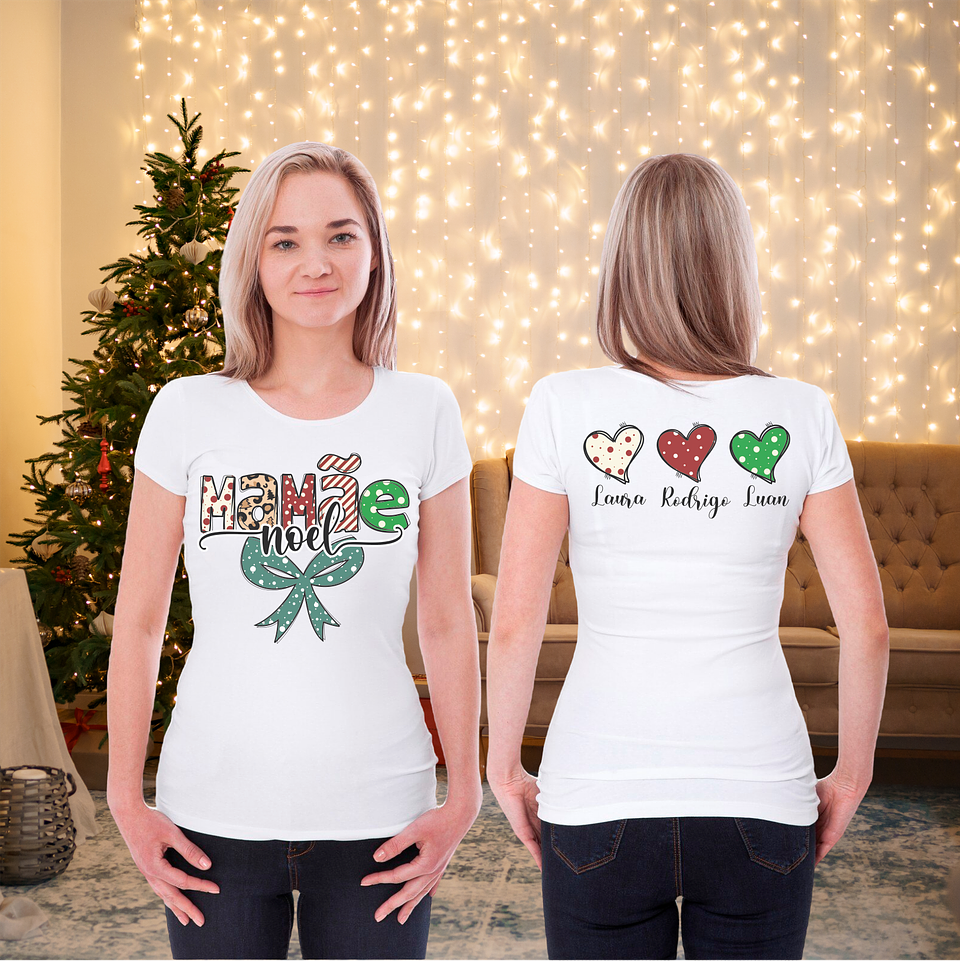 3 Artes para Camisa Natal Mamãe Noel Arquivo Editável 1