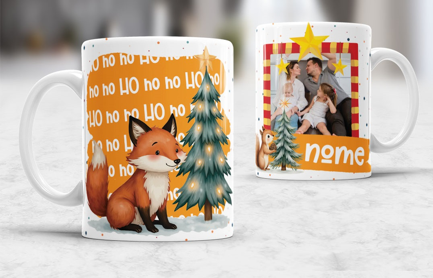 7 Artes para Caneca Natal com Fotos Arquivo Editável 1