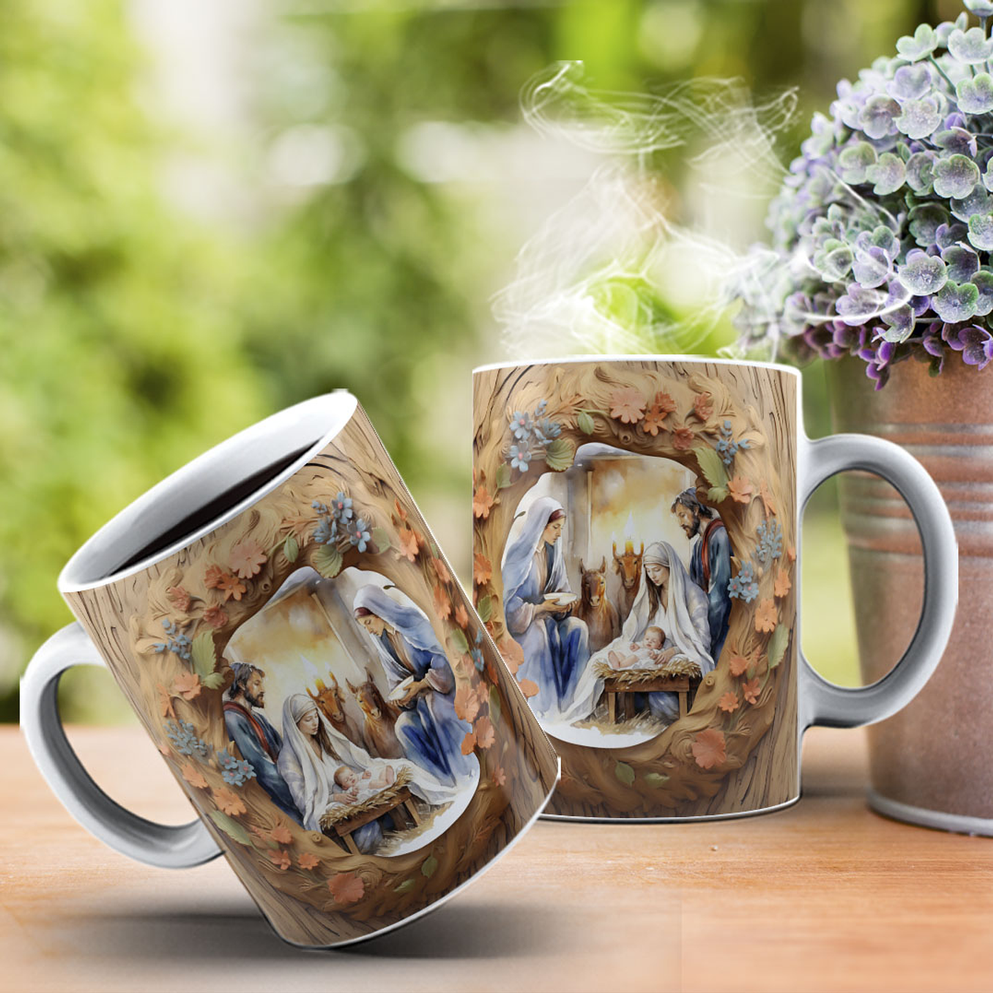 6 Artes para Caneca Presépio 3D Natal Arquivo em Jpg   4