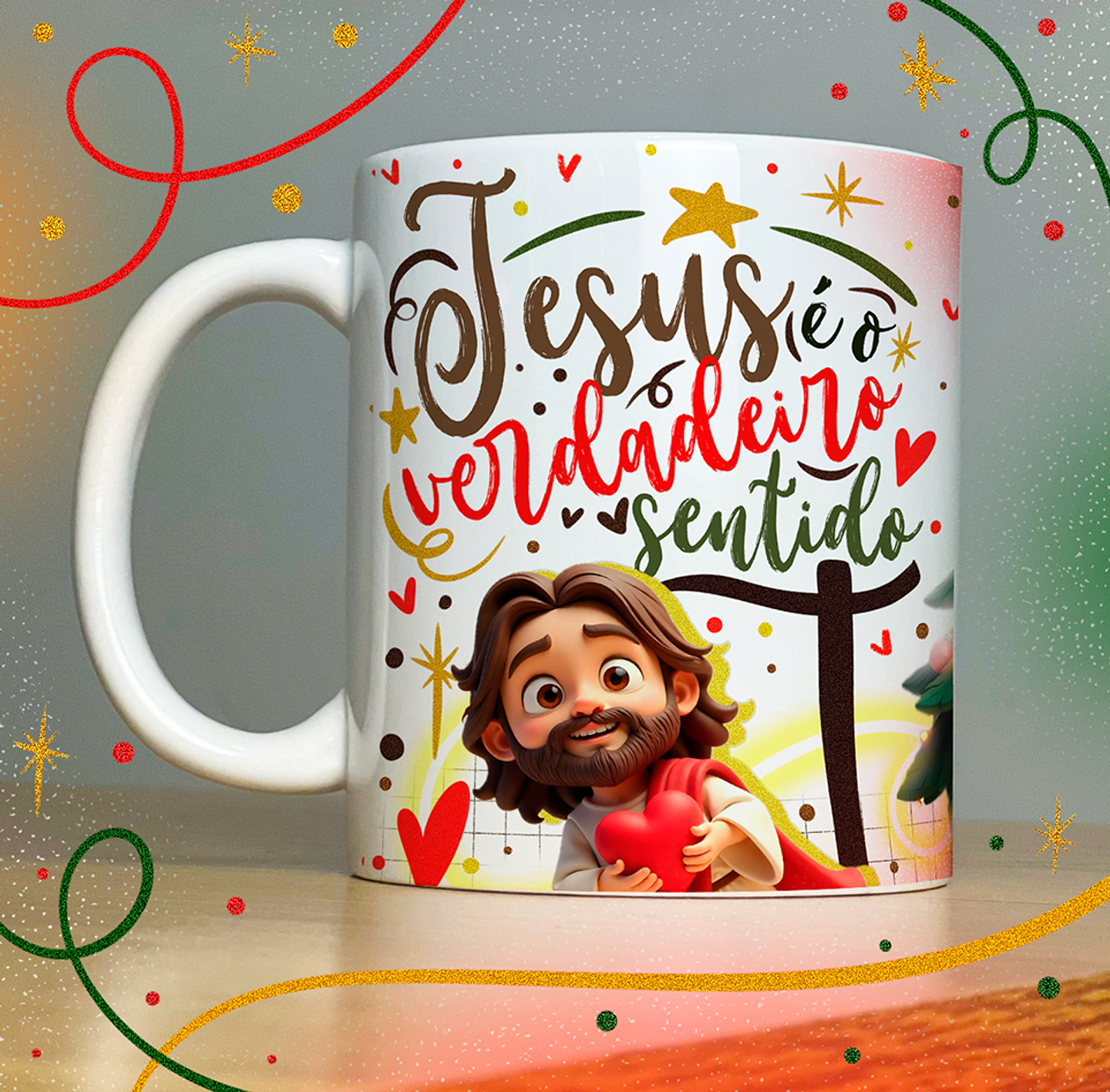 40 Artes para Caneca Papai Noel Arquivo em Jpg  6