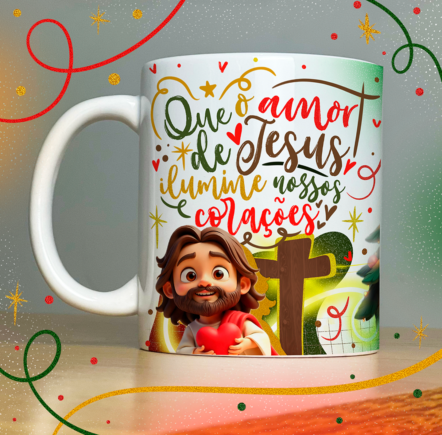 40 Artes para Caneca Papai Noel Arquivo em Jpg  7
