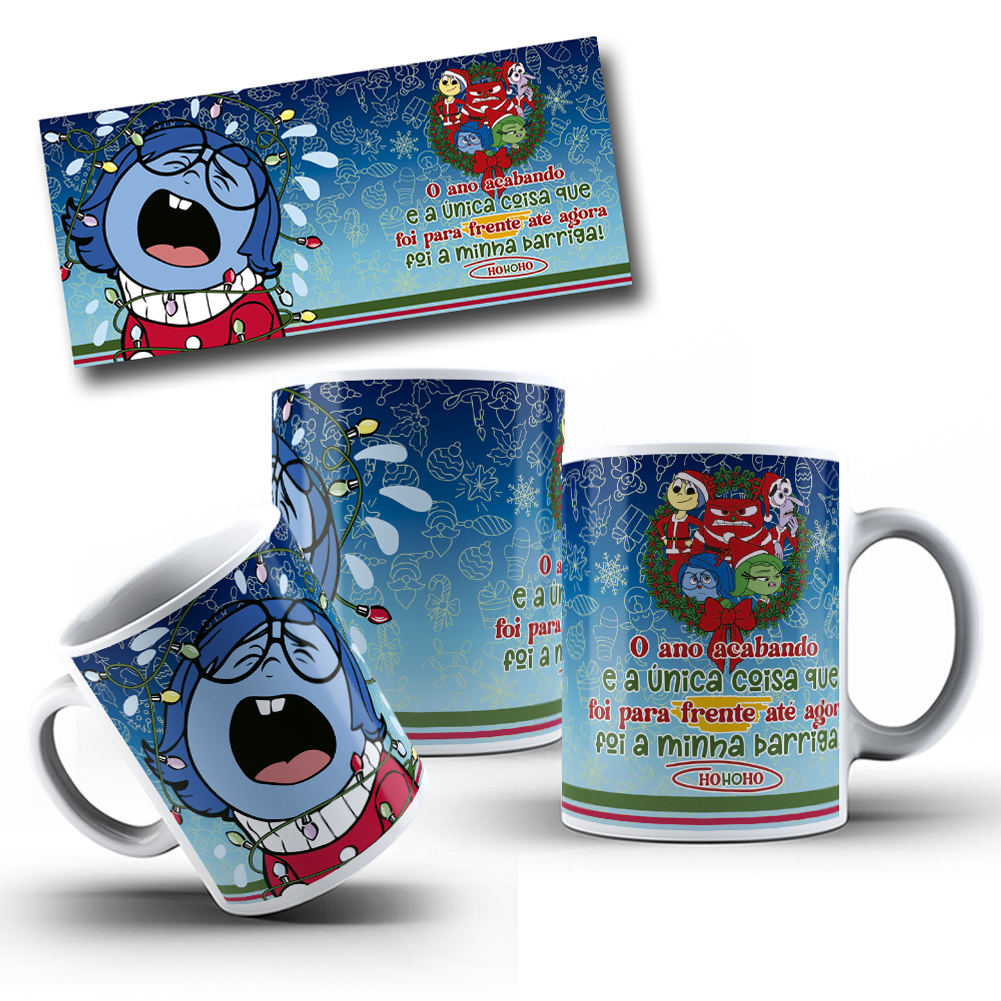 8 Artes para Caneca Natal Divertidamente Arquivo em Jpg 2