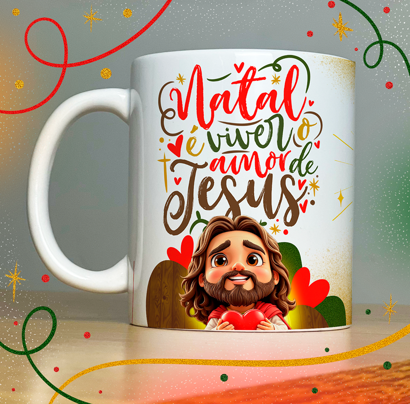 40 Artes para Caneca Papai Noel Arquivo em Jpg  8