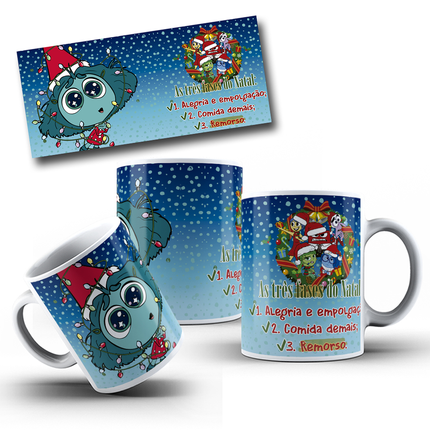 8 Artes para Caneca Natal Divertidamente Arquivo em Jpg 8